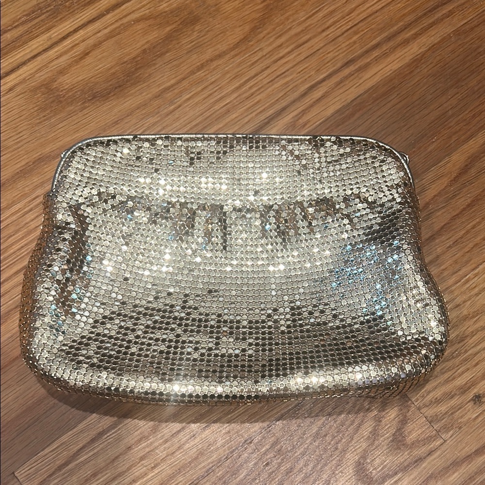 Vintage Whiting & Davis chainmail gold evening clutch & beaded coin purse bundle